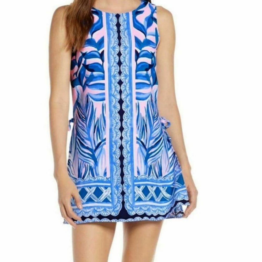 Lilly Pulitzer NWT Donna Romper Pink Tropics Tint Heat Wave Engineered D…
